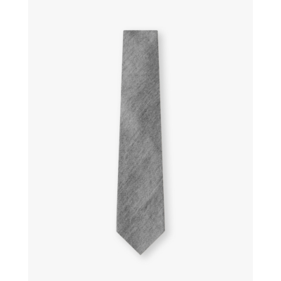 Viola Milano Solid Hand Rolled Tie Light Grey
