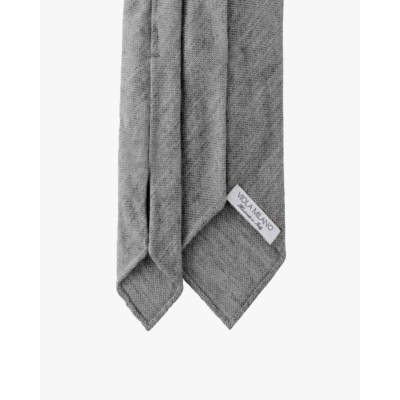 Viola Milano Solid Hand Rolled Tie Light Grey