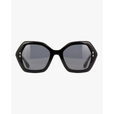 Isabel Marant Hexagon Sunglasses Black Silver