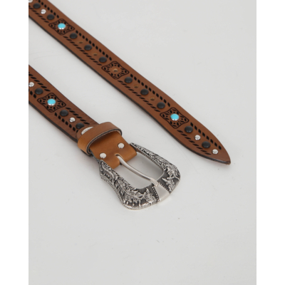 Nanni Belt Tabac Silver