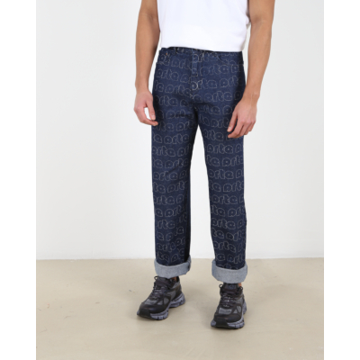 Arte Antwerp Paul Allover Logo Pants Blue White
