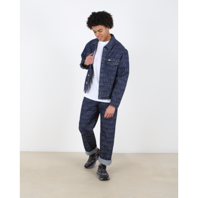 Arte Antwerp Paul Allover Logo Pants Blue White
