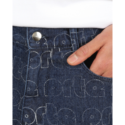 Arte Antwerp Paul Allover Logo Pants Blue White