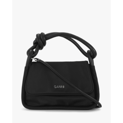 Ganni Flap-over bag black