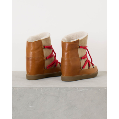 Isabel Marant Nowles Calfskin Leather Snow Boots