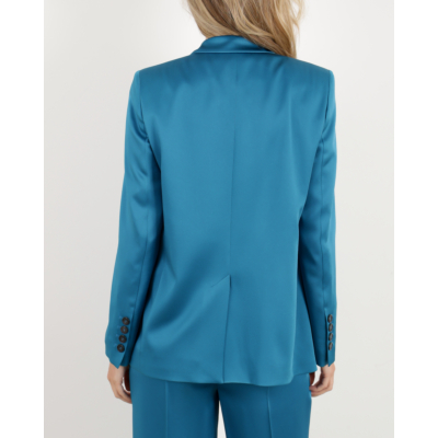 Luisa Cerano Single-button Blazer Turquoise