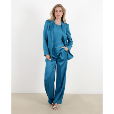 Luisa Cerano Single-button Blazer Turquoise