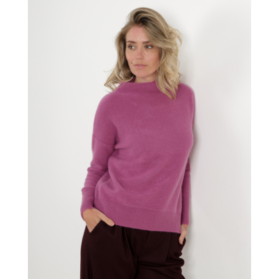 Vince Cashmere Funnel Neck Sweater Berry