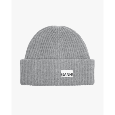 Ganni Rib Beanie Paloma Melange