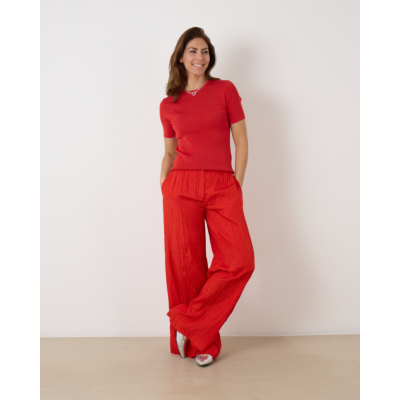Joseph Silk Habotai Thoresby Trousers Crimson