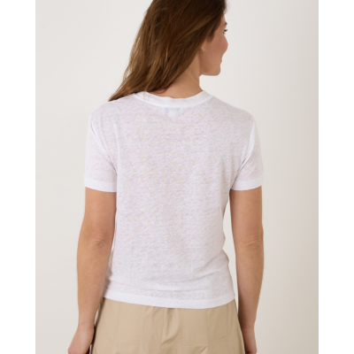 Vince Linnen T-shirt Optic White
