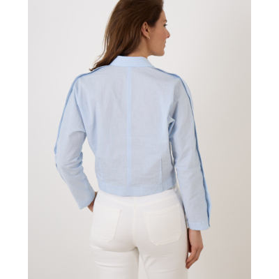 Luisa Cerano Kimono Blouse Streep Blue