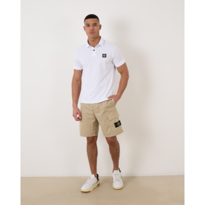 Stone Island Slim Fit Polo White