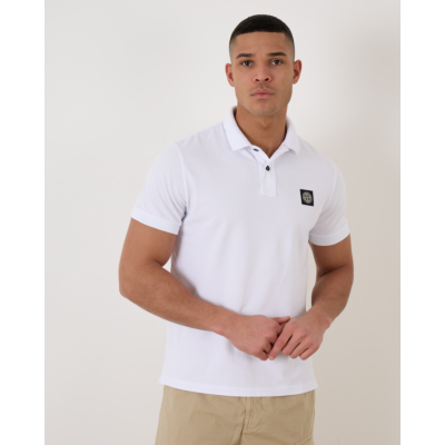 Stone Island Slim Fit Polo White