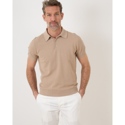 Colombo Structure Pullover Polo Sand