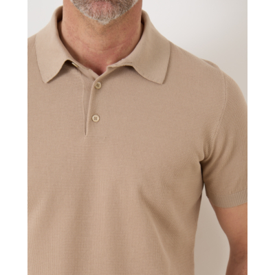 Colombo Structure Pullover Polo Sand