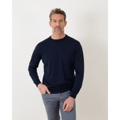 Kiton Cotton Pullover Navy