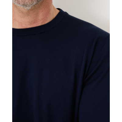 Kiton Cotton Pullover Navy