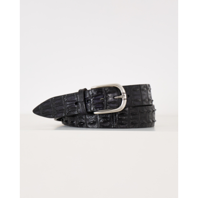Paolo Vitale Croco Belt Black