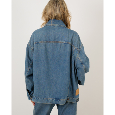 Haikure Janet Denim Jacket Blue Tencel