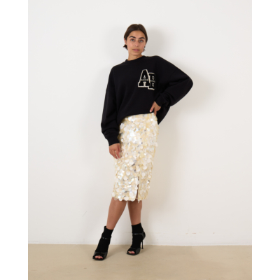 Róhe Embellished Handmade Skirt Cream