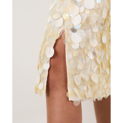 Róhe Embellished Handmade Skirt Cream
