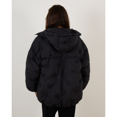 Ganni Midi Tech Puffer Jacket Black