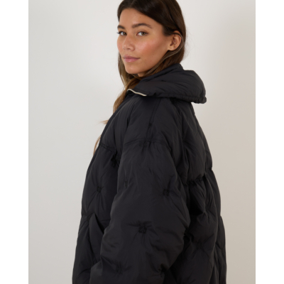 Ganni Midi Tech Puffer Jacket Black