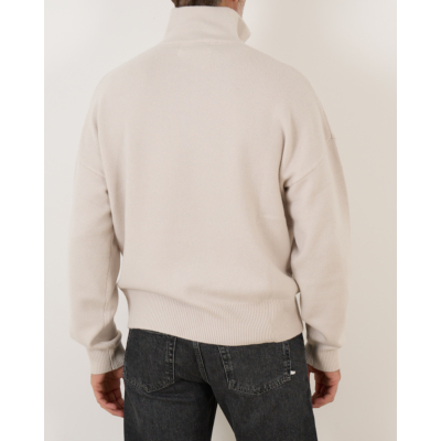 Extreme Cashmere Unisex N°235 Hike half-zip sweater Chalk