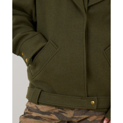 Kassl Editions  Biker Jacket Wool Mud