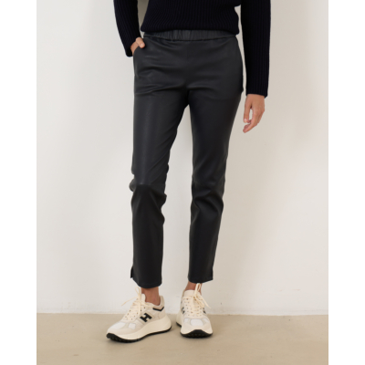 Enes Leather pants navy