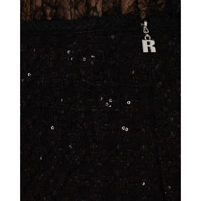 Rotate Boucle maxi skirt black