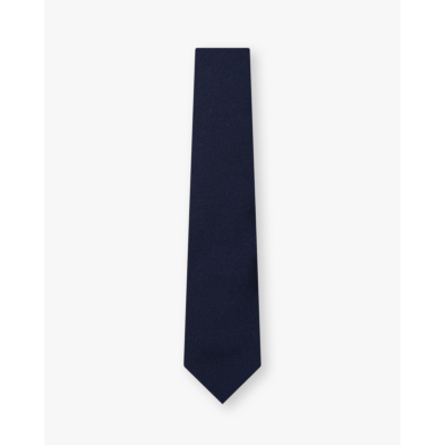 E. Marinella Solid Jacquard Silk Tie