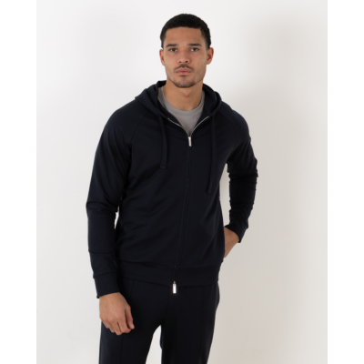 Stefan Brandt Zipped hoody marine