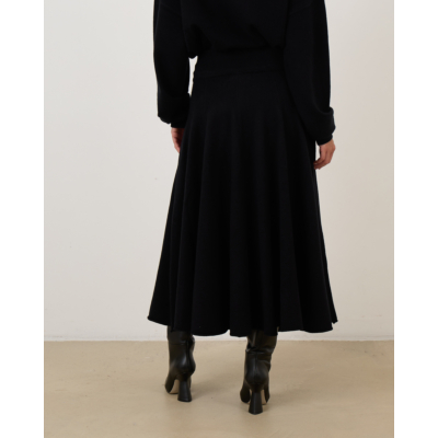 Extreme Cashmere Rok lang wijd raven