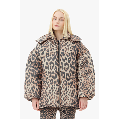 Ganni PRE-ORDER Oversized Leopard Puffer