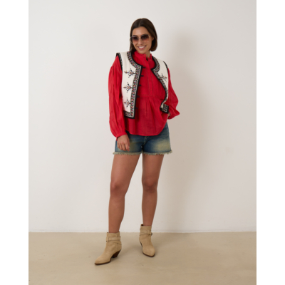 Isabel Marant Disia Blouse Red