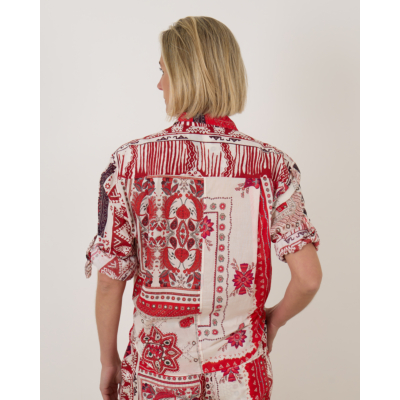 Isabel Marant Nathy Blouse Red Ecru