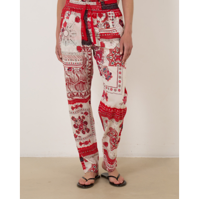 Isabel Marant Fedora Pantalon Red Ecru