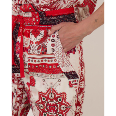 Isabel Marant Fedora Pantalon Red Ecru