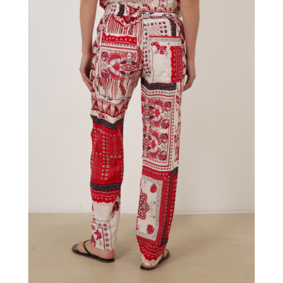 Isabel Marant Fedora Pantalon Red Ecru