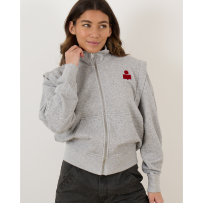 Isabel Marant Madilia Sweatvest Grey Red