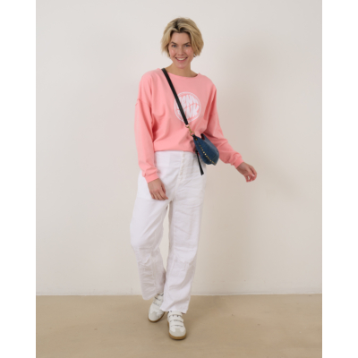 Penn&Ink Sweater Print Fluor Pink