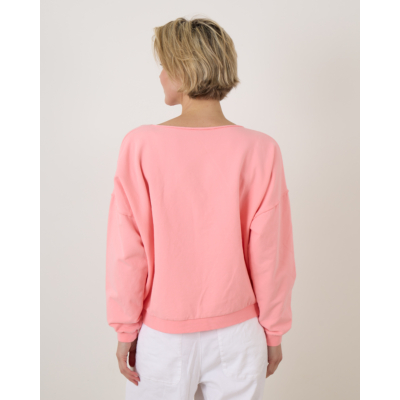 Penn&Ink Sweater Print Fluor Pink