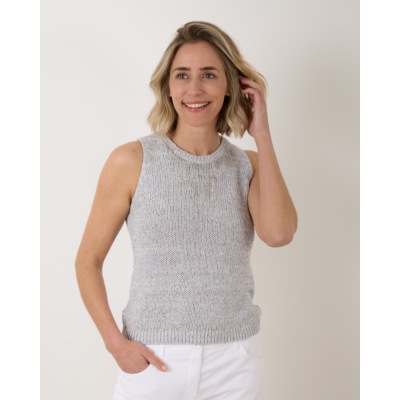 Luisa Cerano Knitwear Top Silver Grey