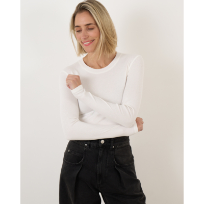Closed Longsleeve Rib T-shirt Ivory