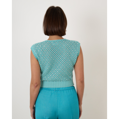 Forte Forte Vest Mouwloos Acqua