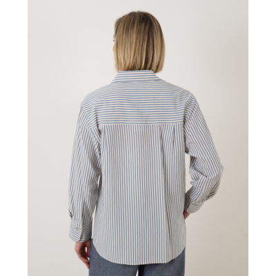 Vince Furrow Stripe Button-Front Shirt