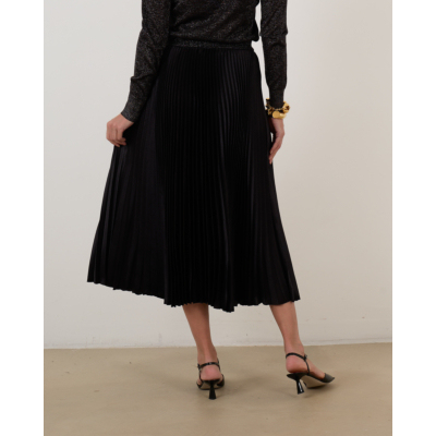 Joseph Amelie Pleated Lurex Skirt Black