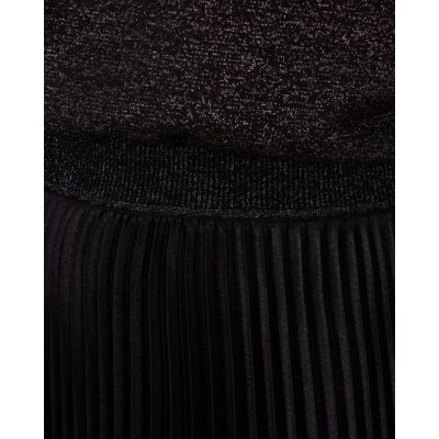 Joseph Amelie Pleated Lurex Skirt Black
